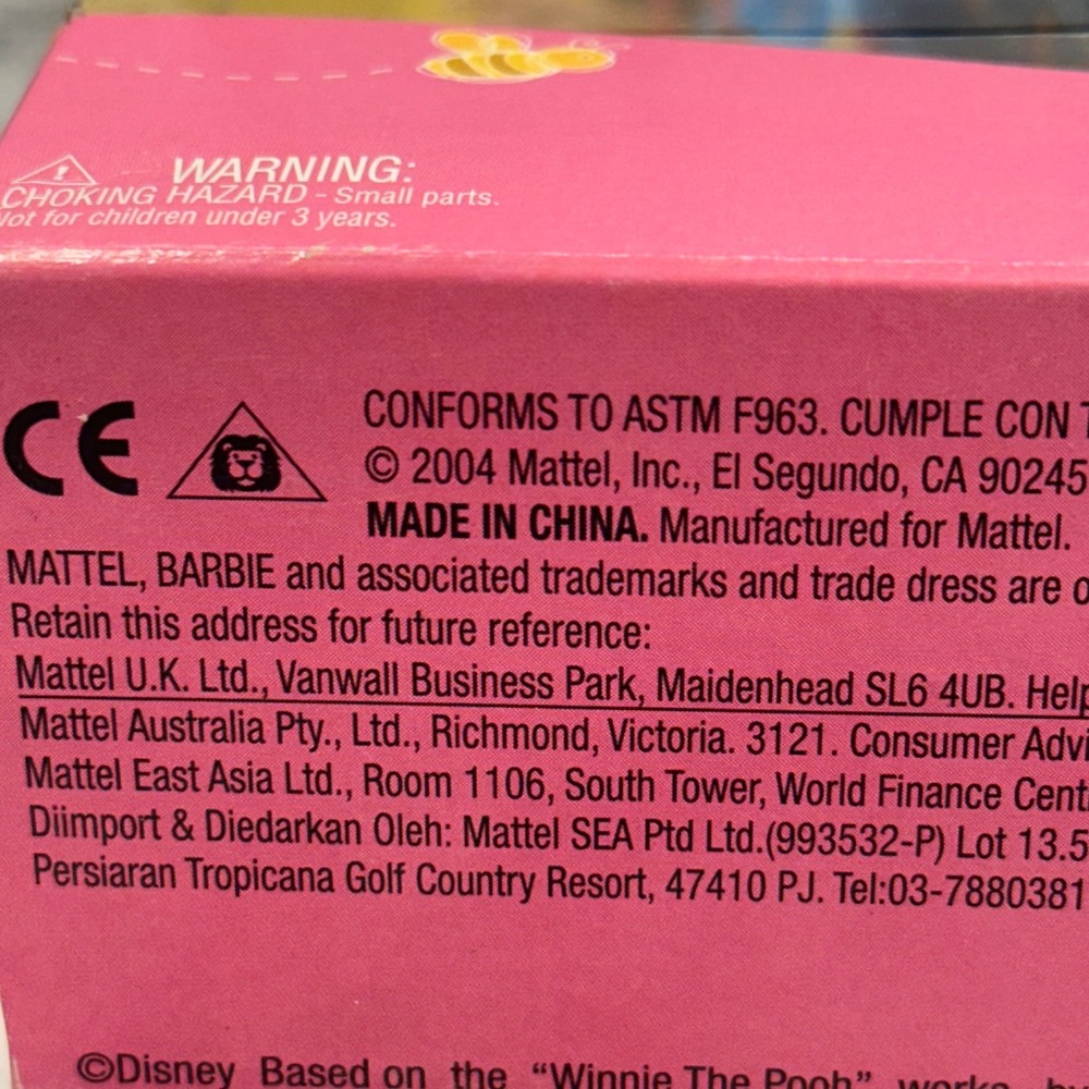 Mattel Barbie 12" Winnie the Pooh Pink Blue Pajamas Y2K Kidcore H6469 New In Box - Picture 6 of 10